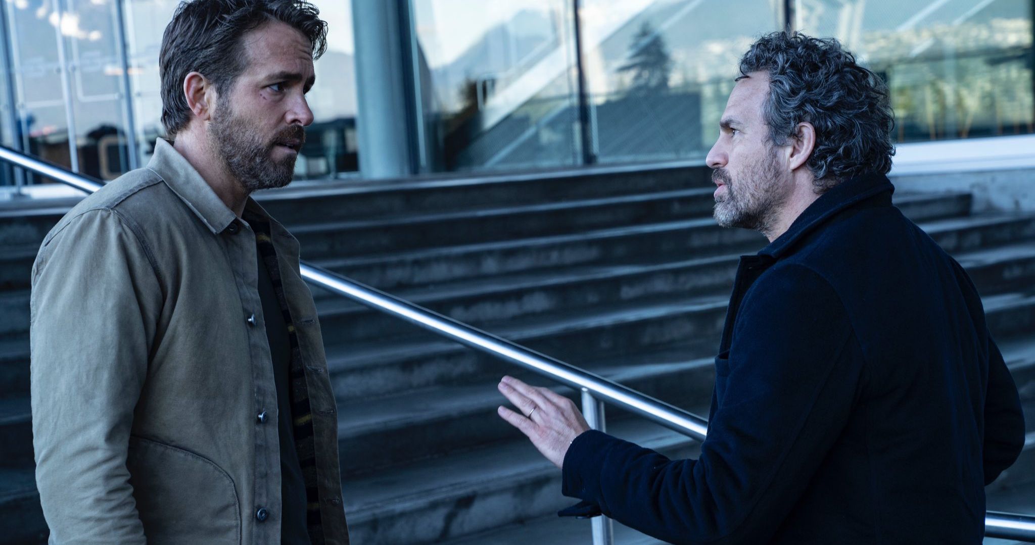 The Adam Project Image Tease Father Son Time Travel Antics With Ryan Reynolds & Mark Ruffalo