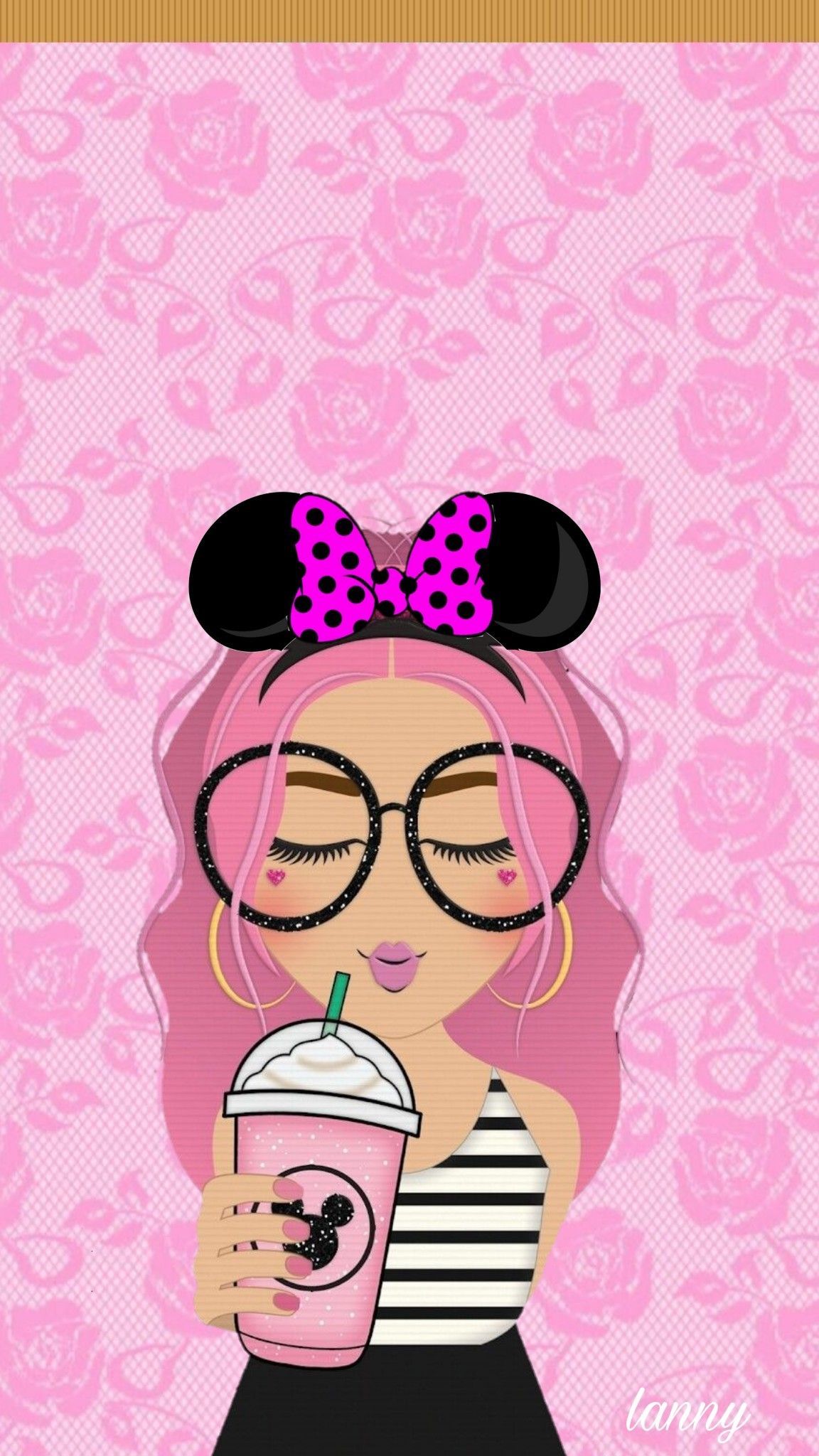 Cute Pink Girl Wallpaper