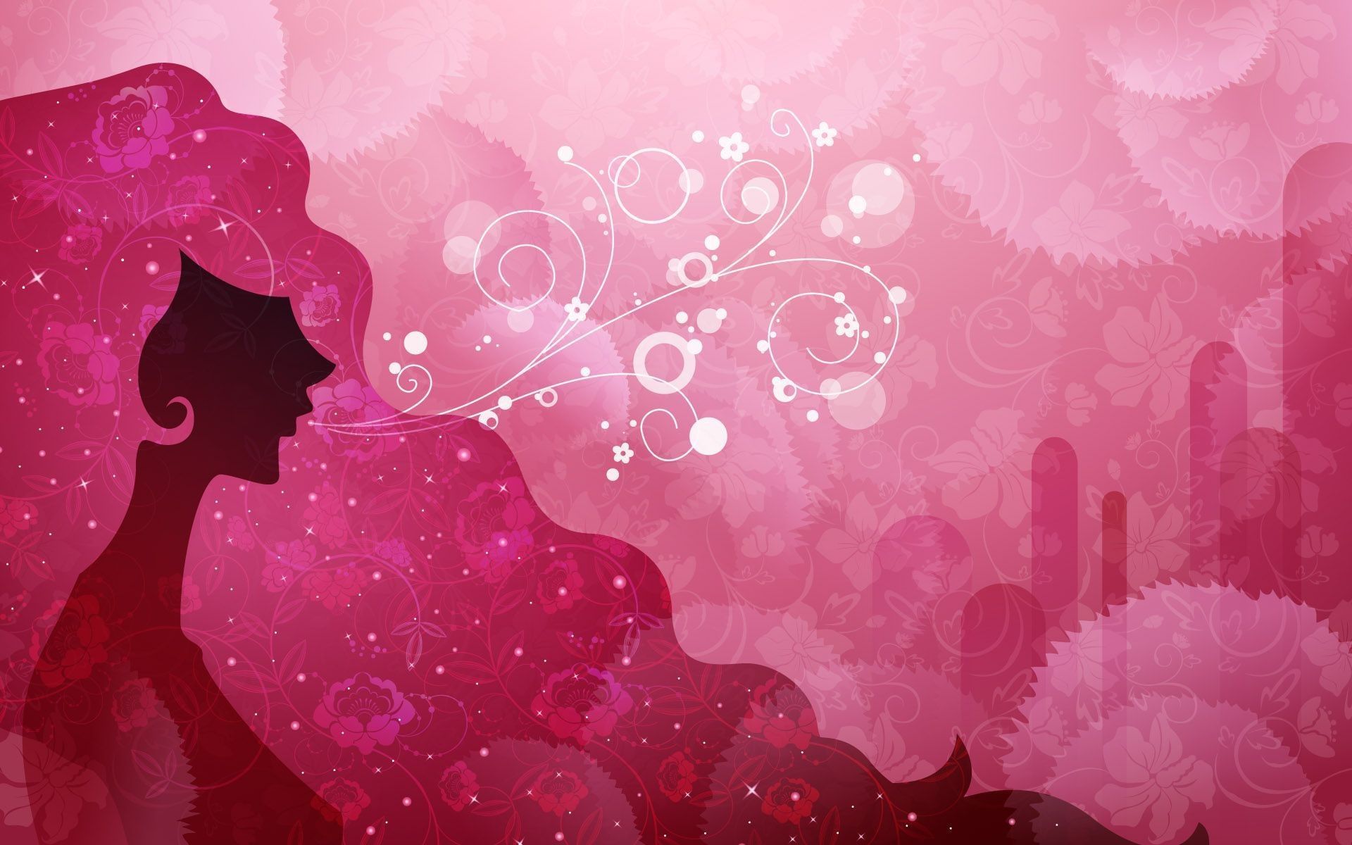 Pink Woman Wallpaper