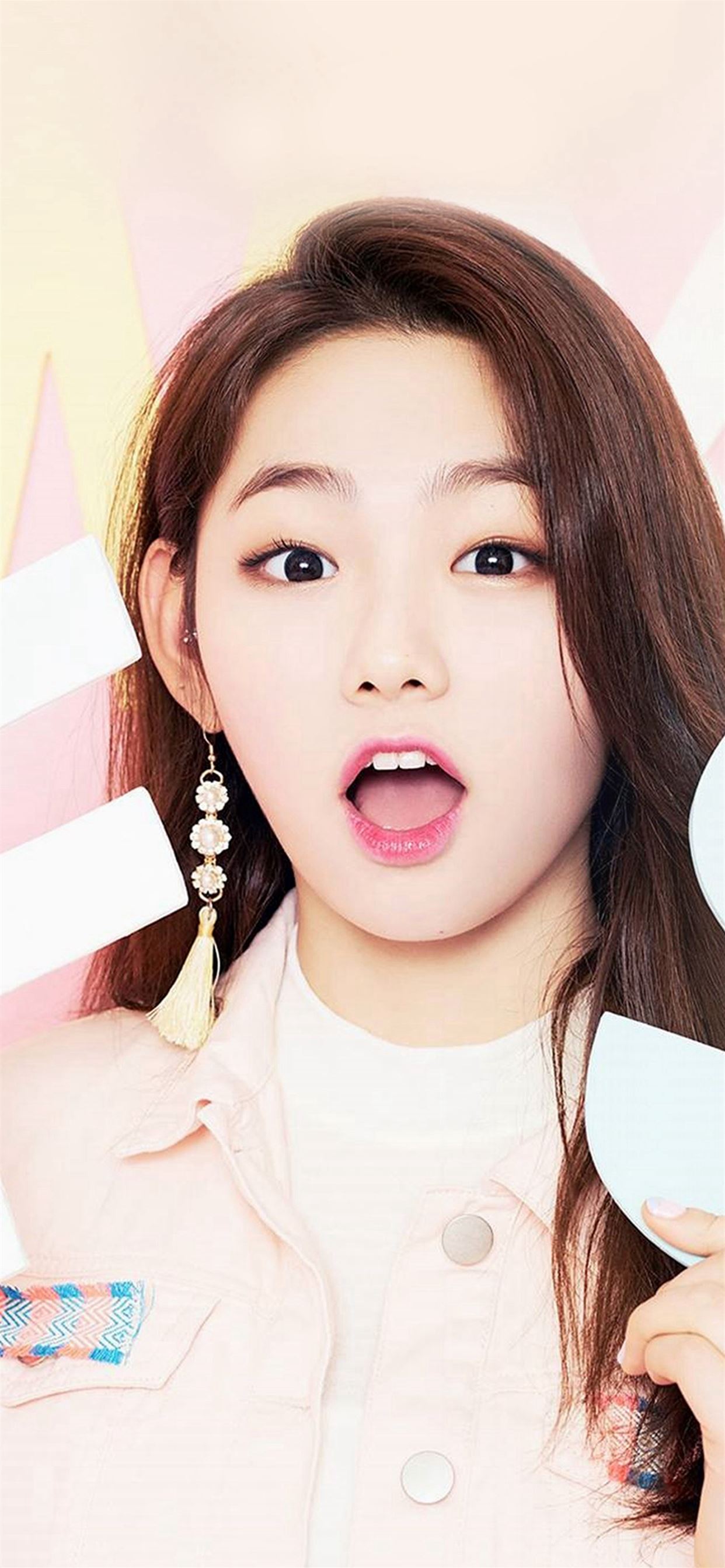 Girl Ioi Pink Cute iPhone X Wallpaper Free Download