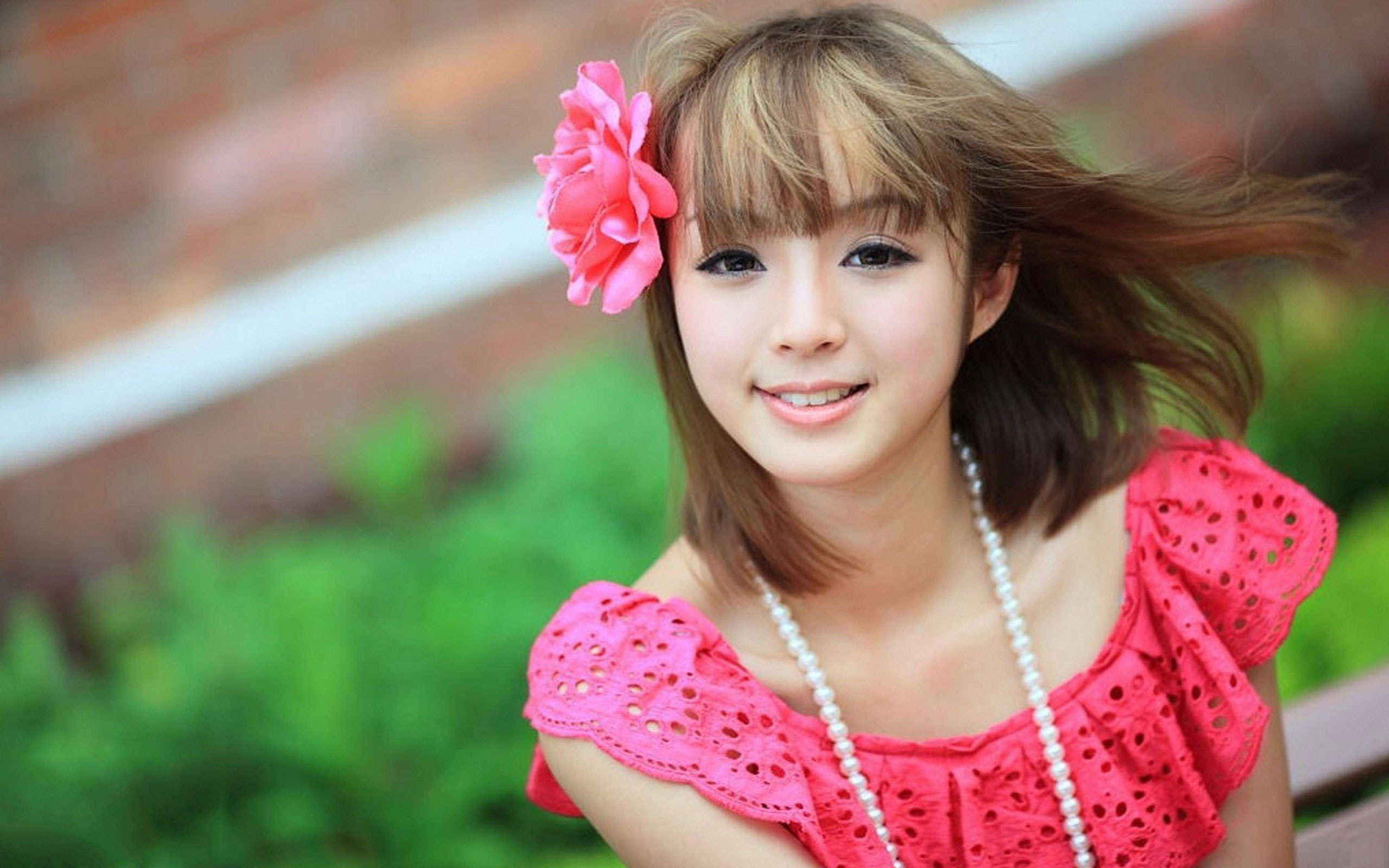 Cute Girl In Pink Dress