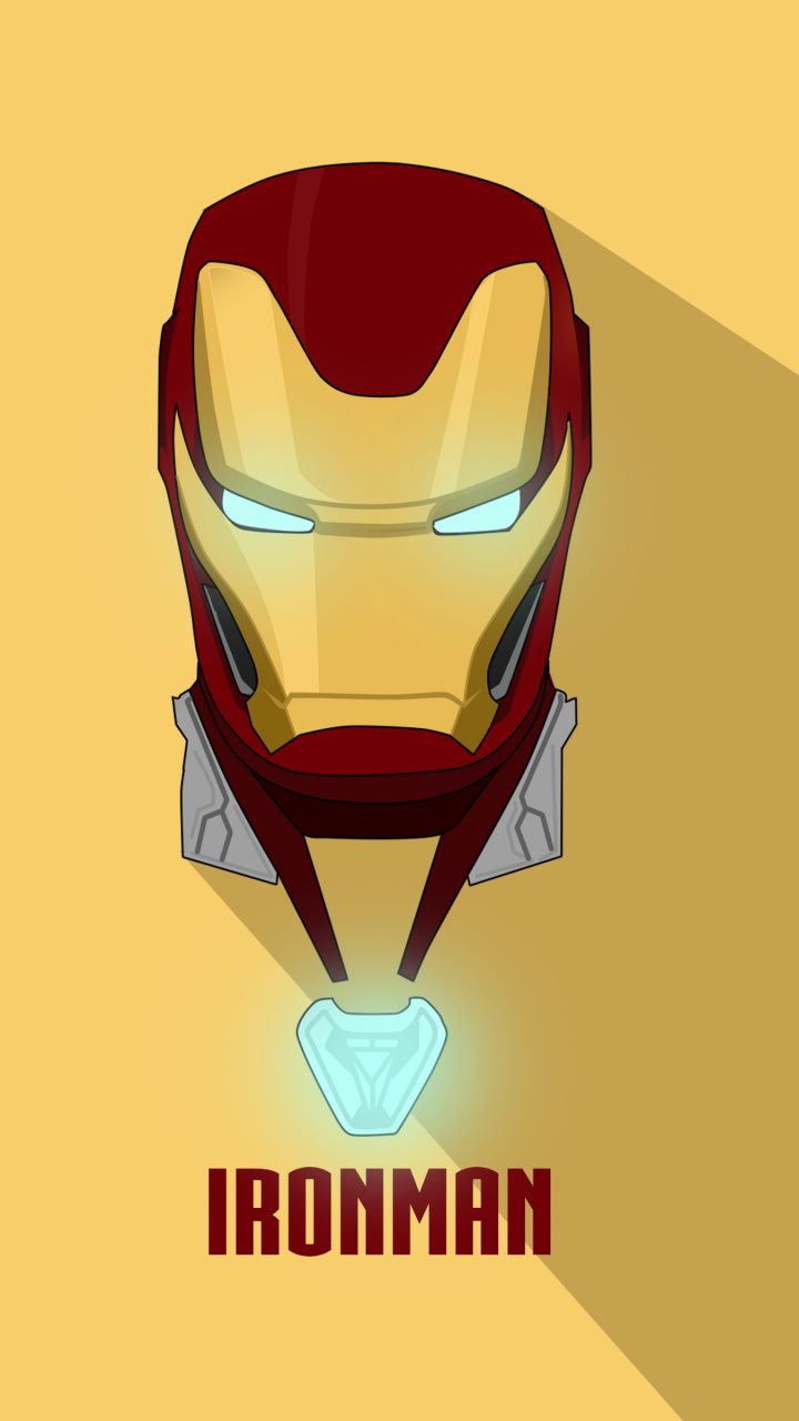 Artwork, Iron man, minimal, 720x1280 wallpaper. Iron man, Iron man art, Marvel iron man