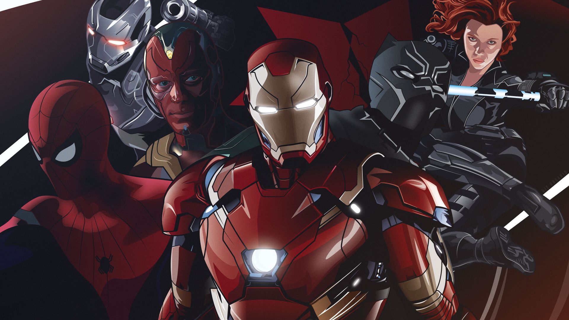 Avengers, marvel superheroes, team, artwork wallpaper, HD image, picture, background, 46a567