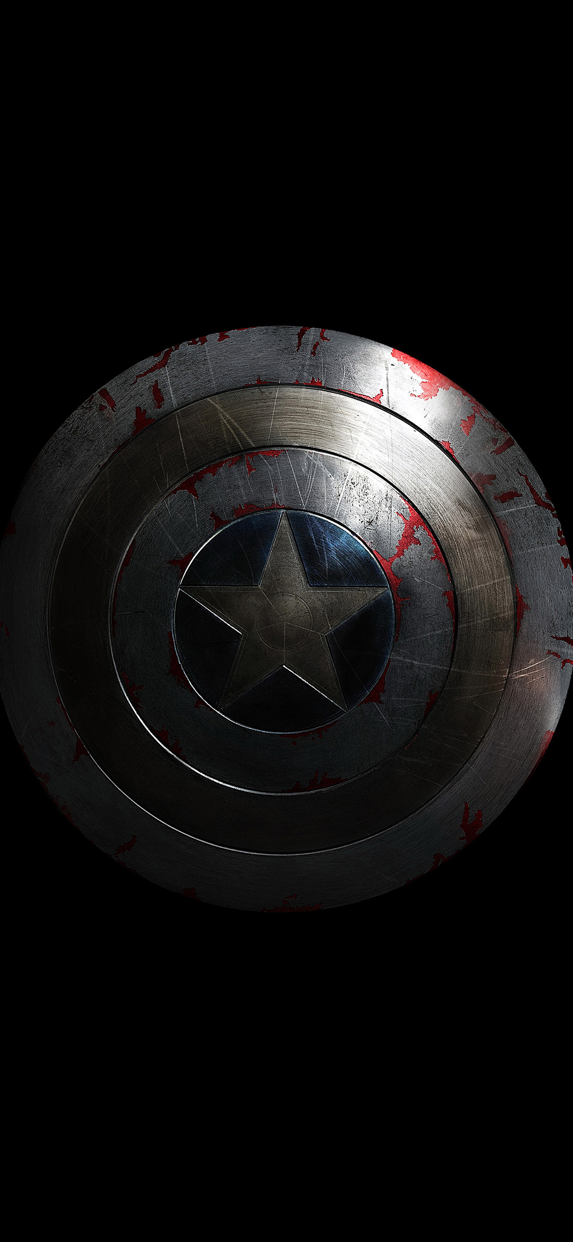 iPhone X wallpaper. captain america avengers hero sheild small dark