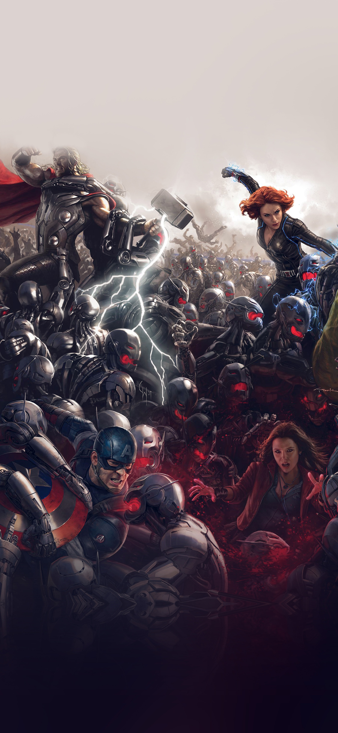 iPhoneXpapers marvel hero ultron super fight art