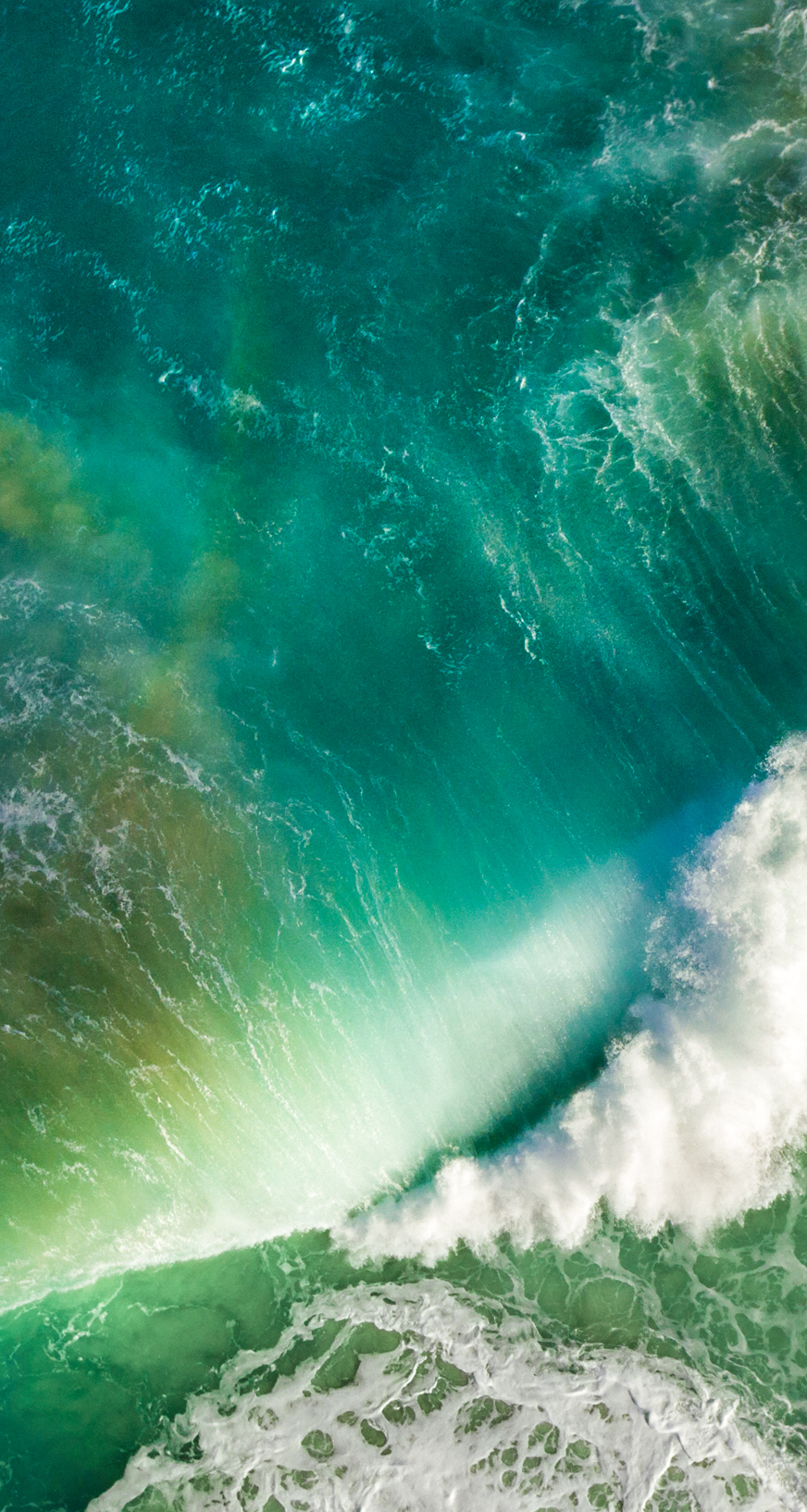 iOS 10 Green Wave Wallpaper