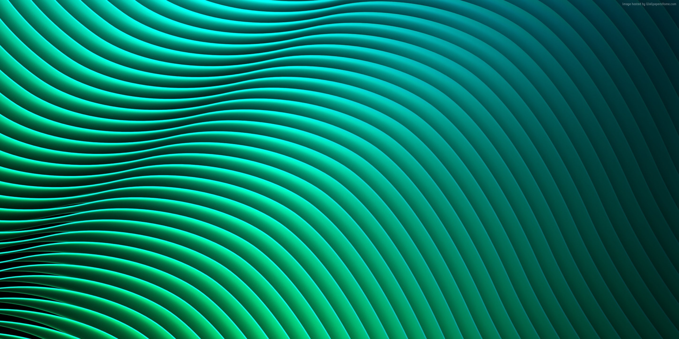 Abstract Waves Tone Green