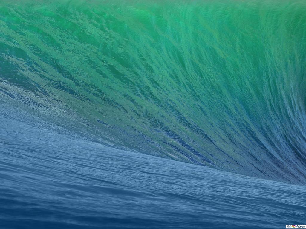 Blue green wave HD wallpaper download