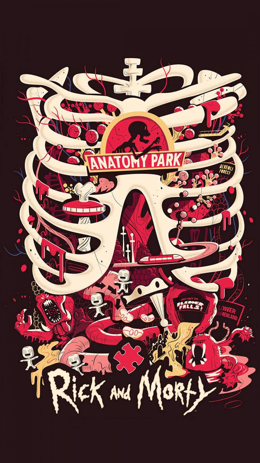 Anatomy Park Rick And Morty IPhone Wallpaper Wallpaper, iPhone Wallpaper