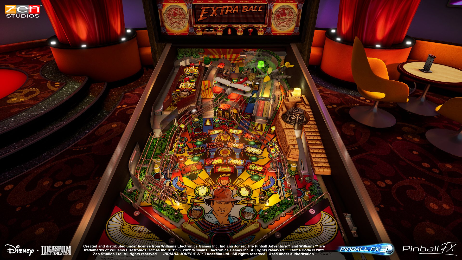 Zen Studios of the most requested pinball tables is coming to both Pinball FX and Pinball FX3! The first digital version of Indiana Jones: The Pinball Adventure is releasing