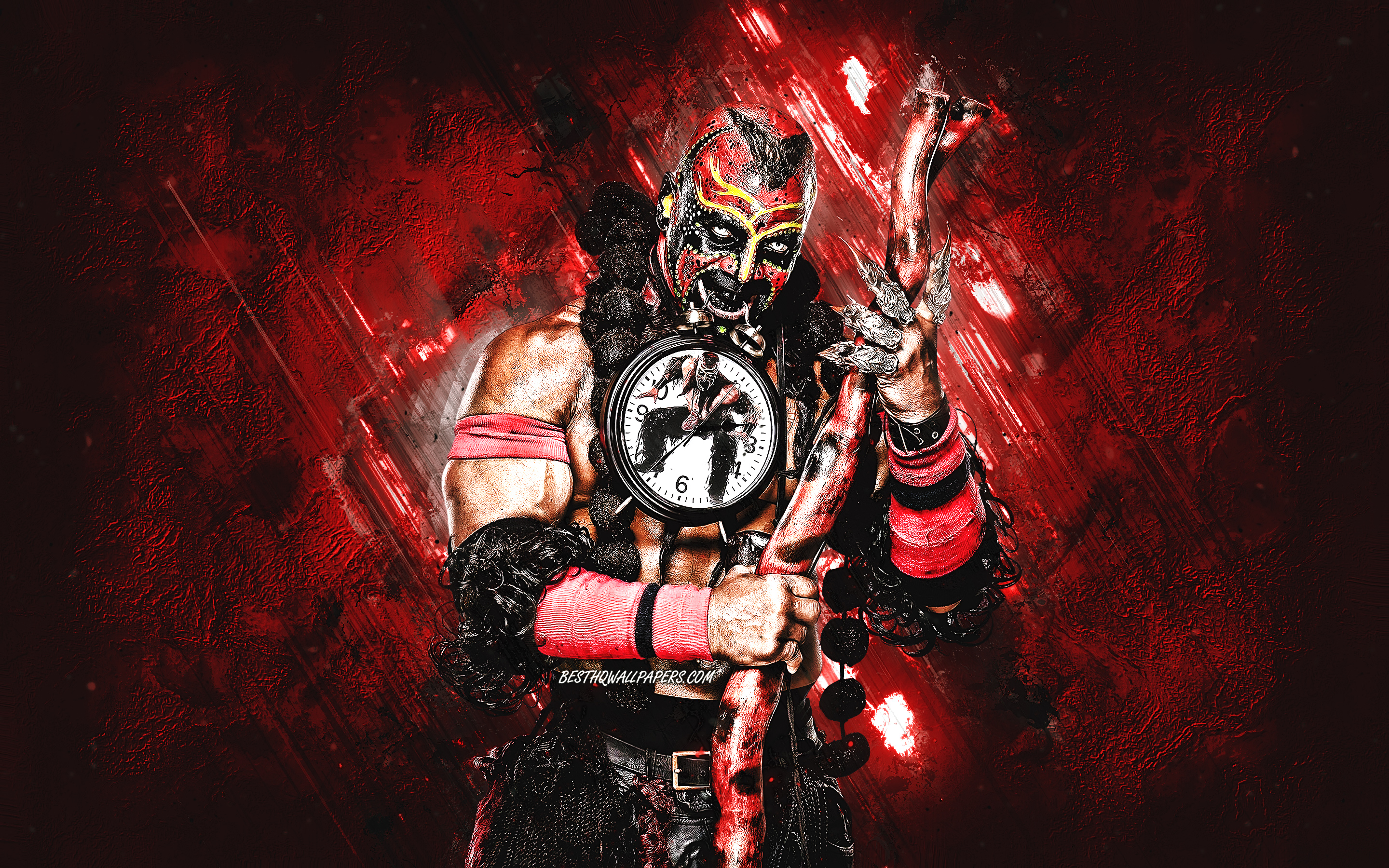 Download wallpaper The Boogeyman, WWE, Martin Wright, portrait, red stone background, World Wrestling Entertainment for desktop with resolution 2880x1800. High Quality HD picture wallpaper