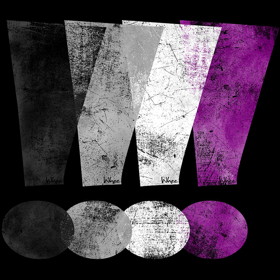 Asexual Pride Exclamation Points Digital Art