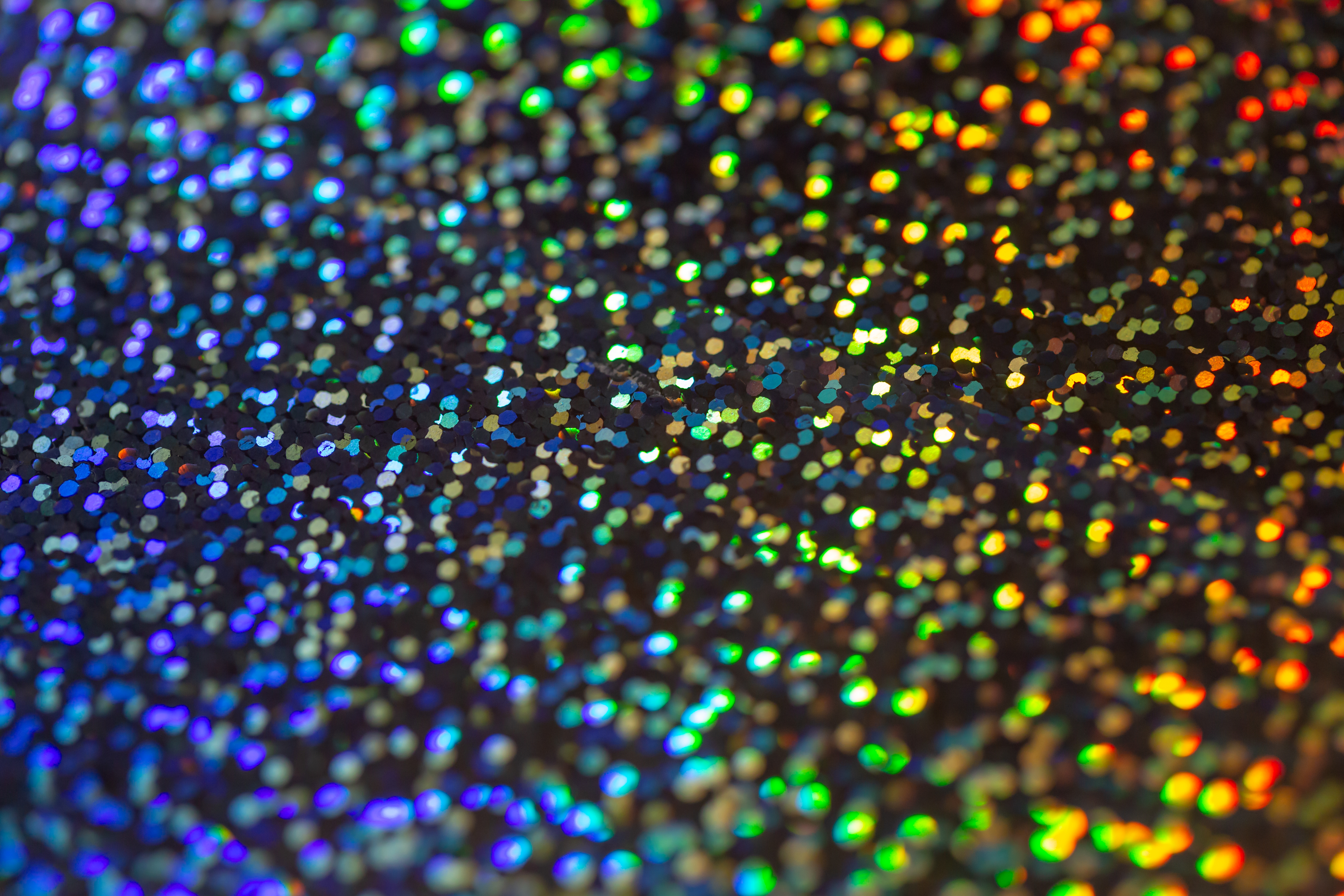 Rainbow Glitter Wallpaper 4K, Multicolor, Shiny, Texture, Selective Focus, Abstract