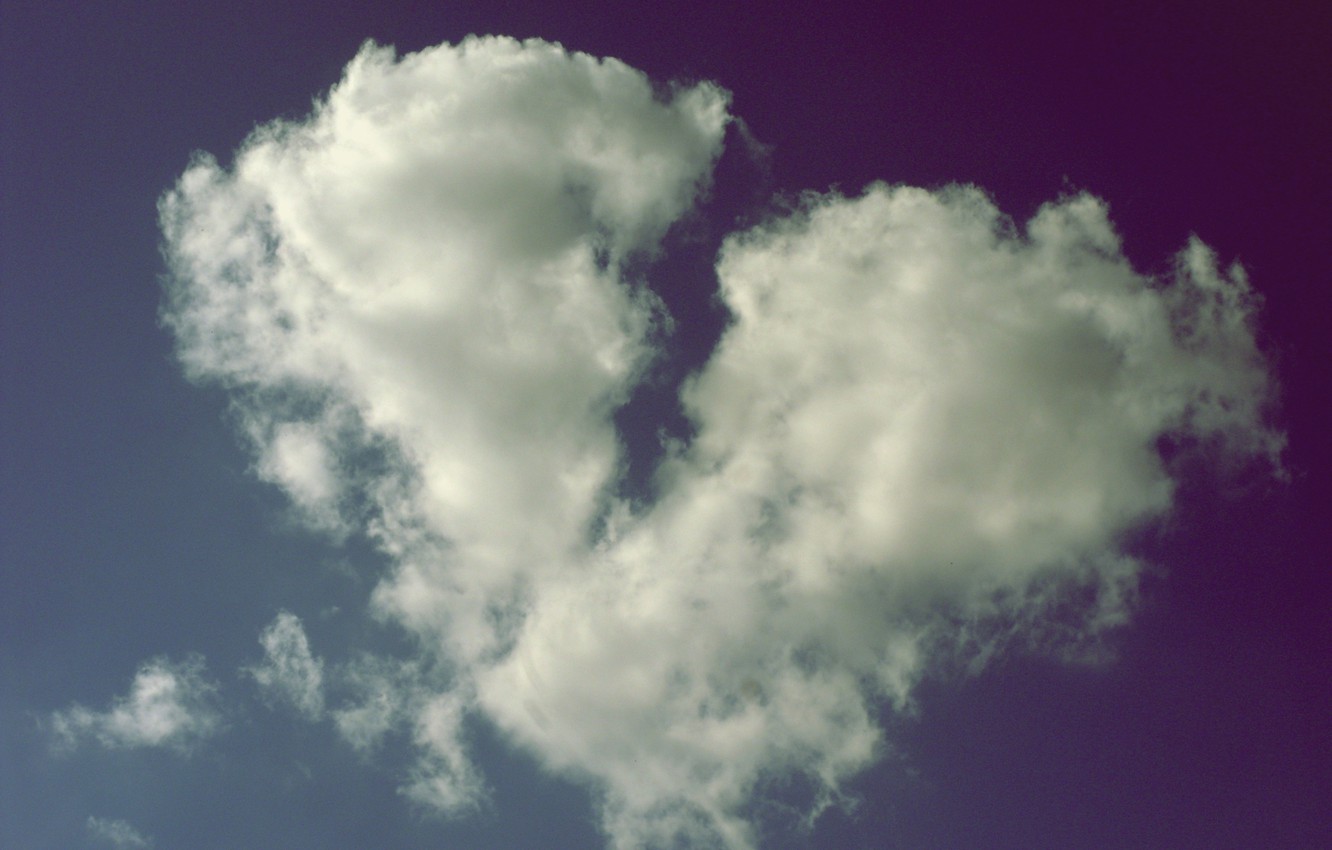 Wallpaper the sky, clouds, mood, heart, cloud, heart, broken heart, broken love image for desktop, section настроения