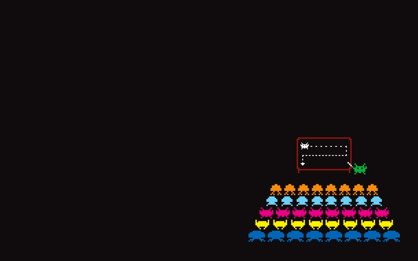 Funny Space Invaders Wallpaperx900
