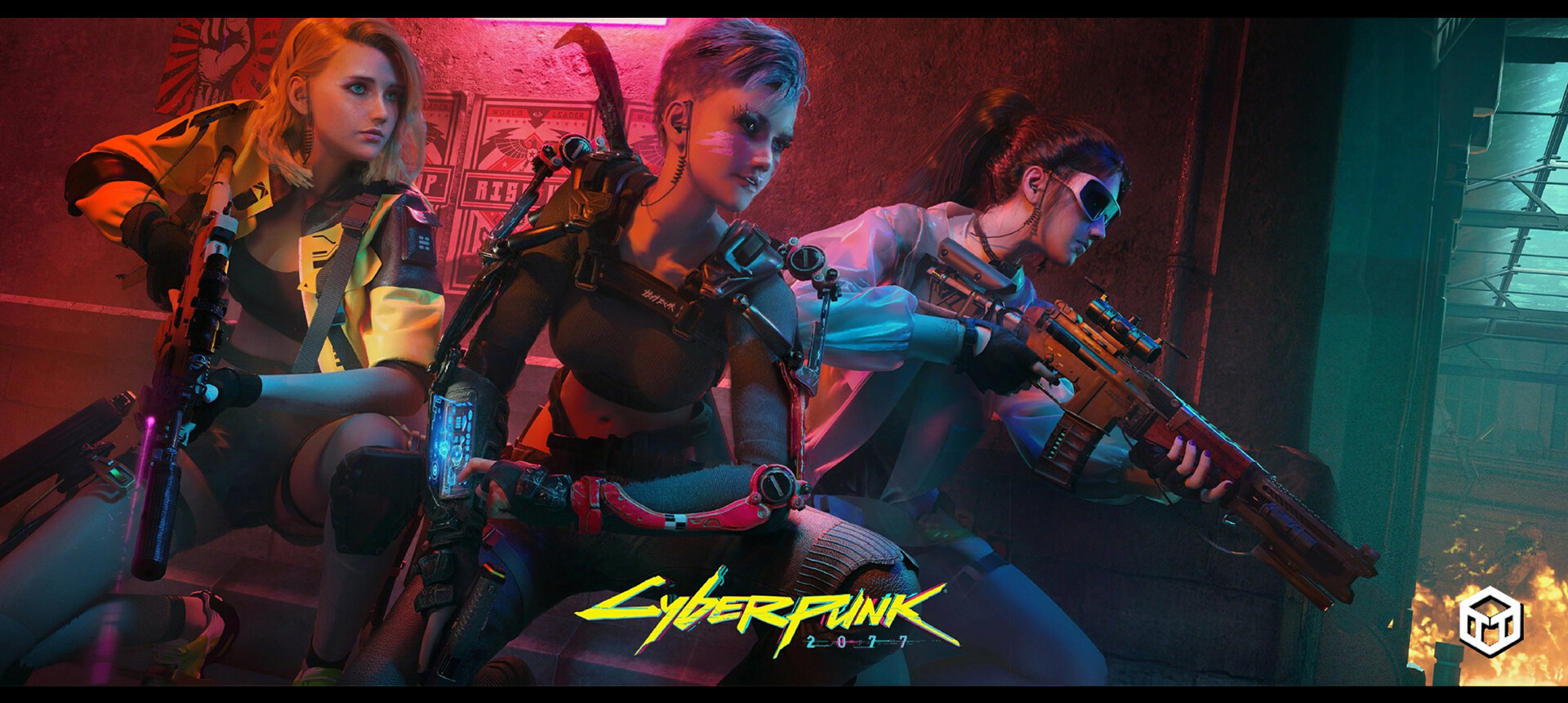Cyberpunk 2077 Video Games PC Gaming Video Game Girls Girls With Guns Video Game Art Wallpaper:1920x860