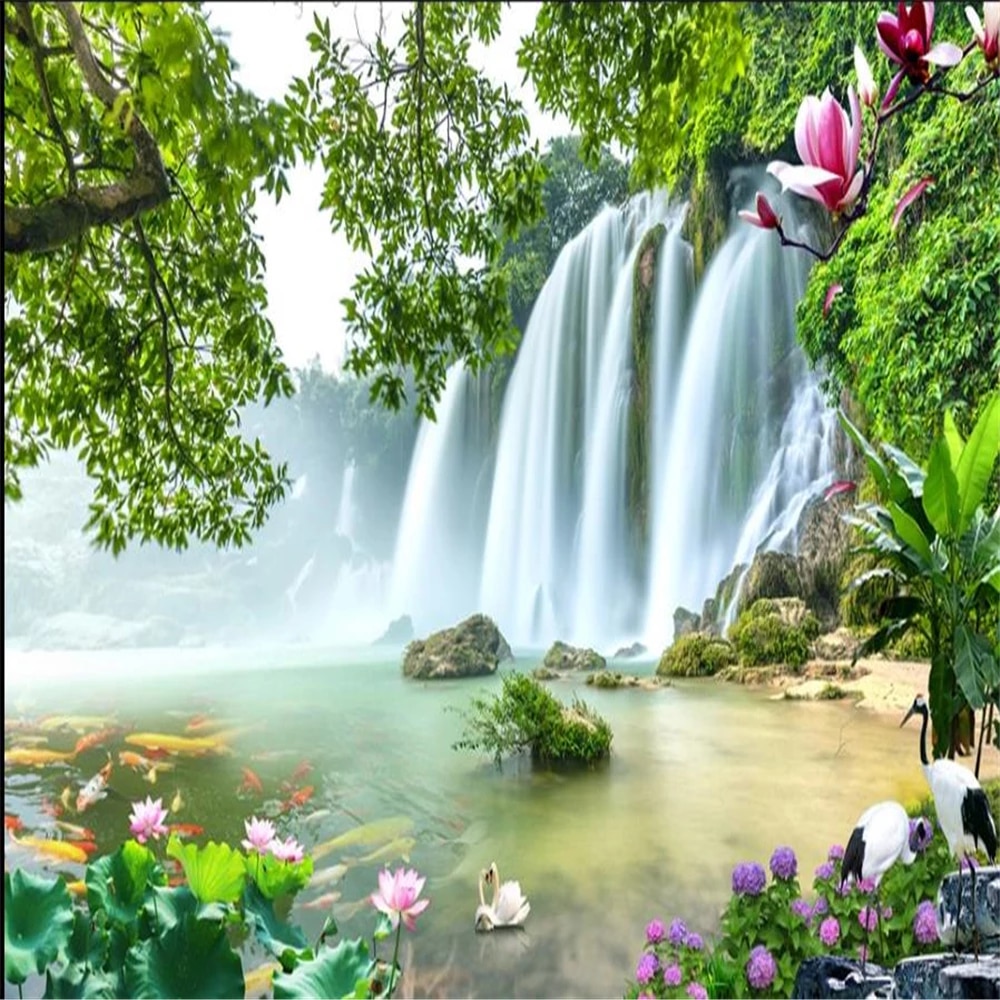 Spring Garden Waterfall Wallpapers - Wallpaper Cave