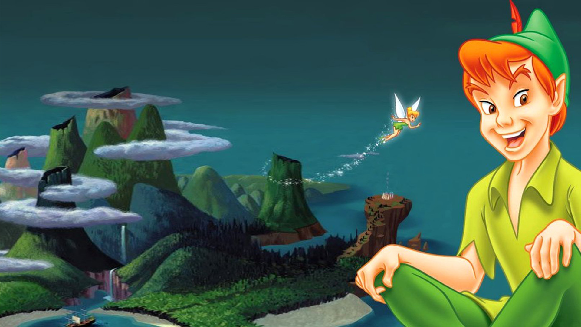 Peter Pan And Tinker Bell In Return To Pantoland Cartoon Pan Wallpaper & Background Download