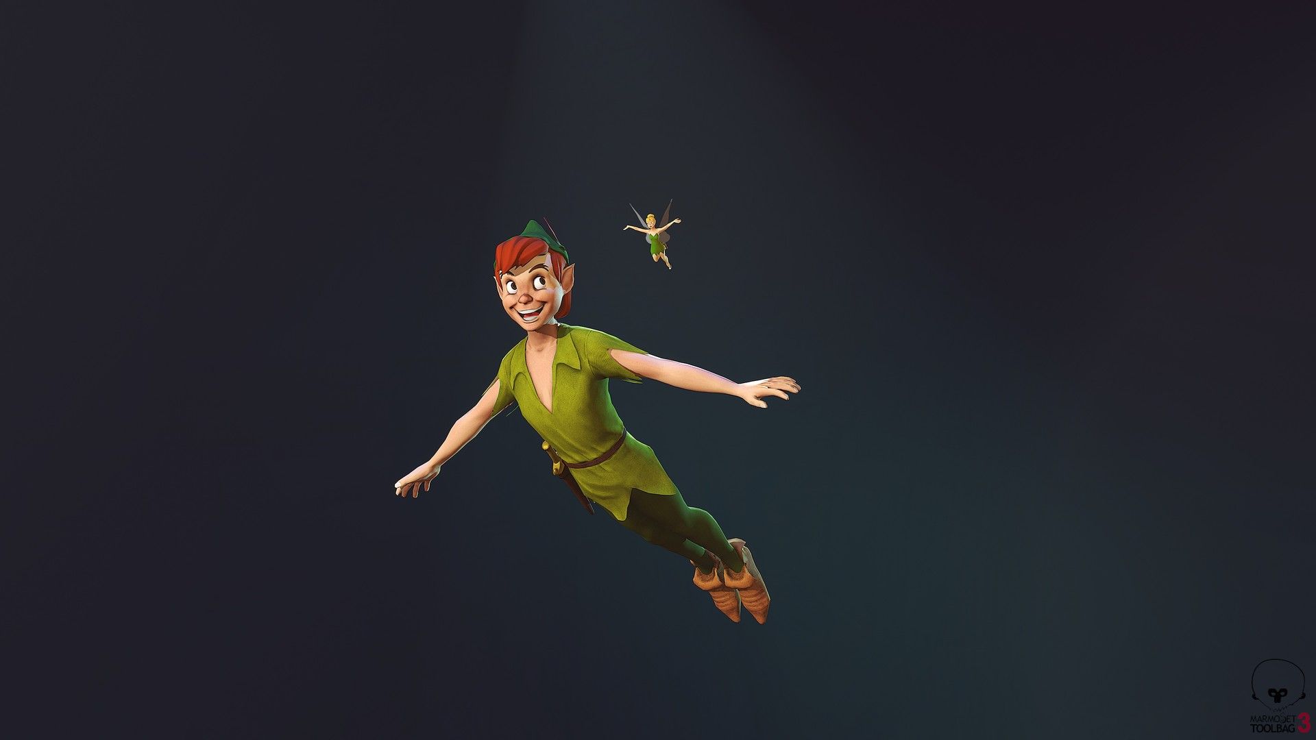 Peter Pan Flying Wallpaper