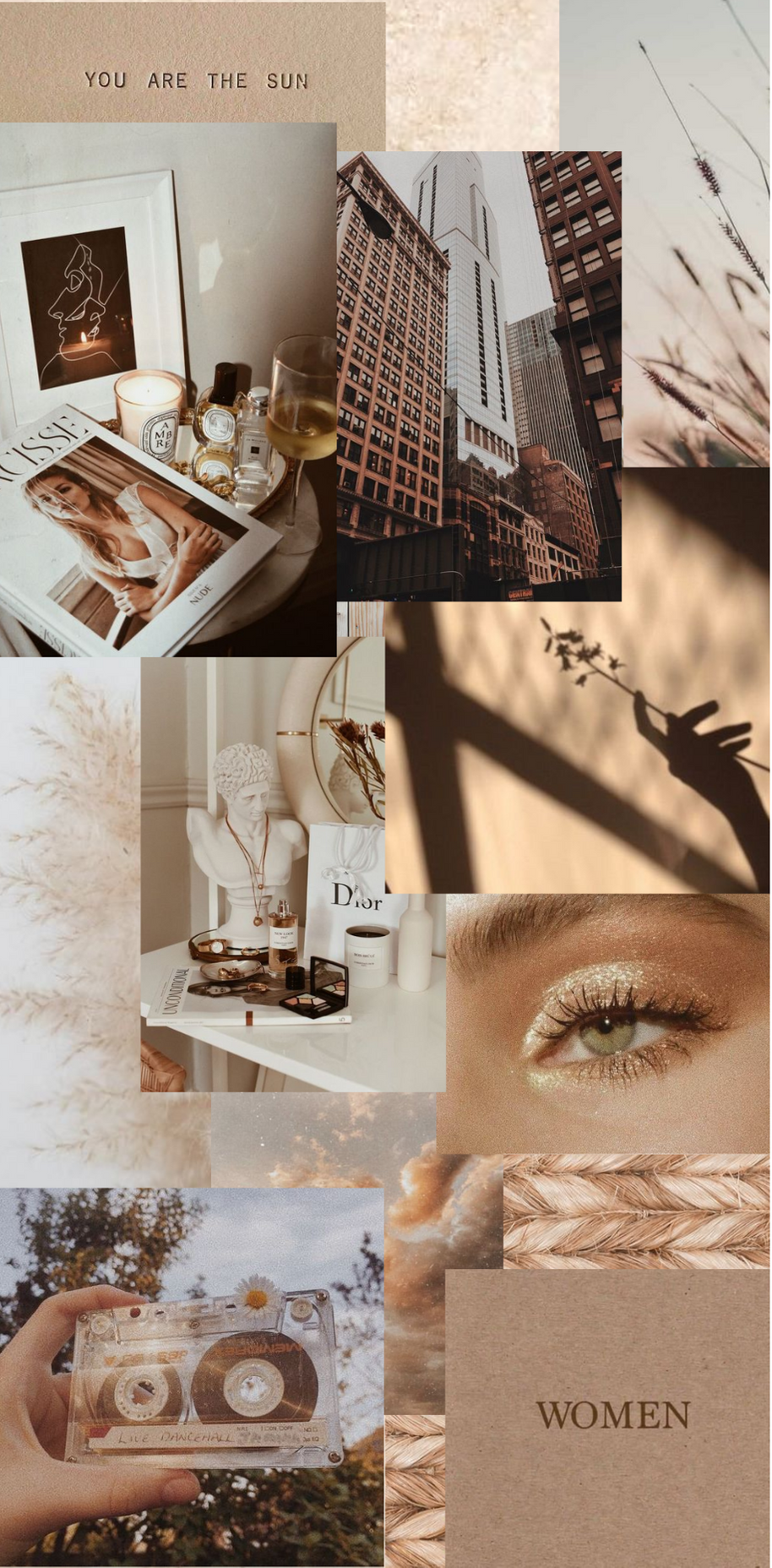 Neutral Collage. iPhone wallpaper themes, Wallpaper iphone love, Wallpaper iphone boho
