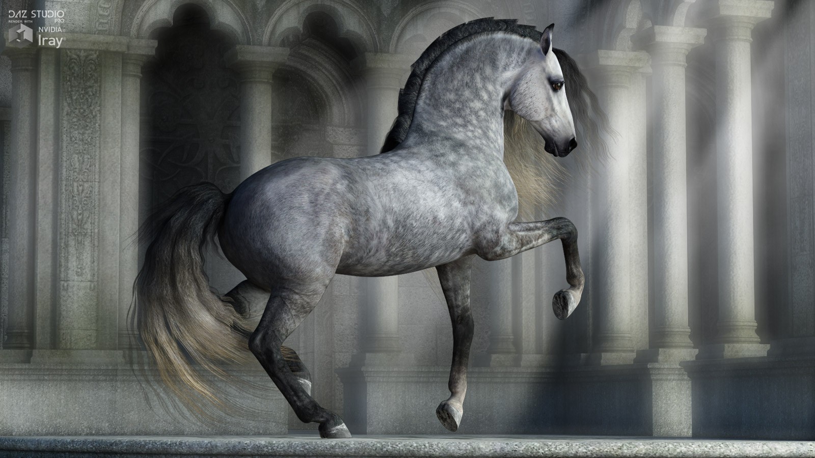 CWRW Dapple Grey for the HiveWire Horse CWRW 3D Creation