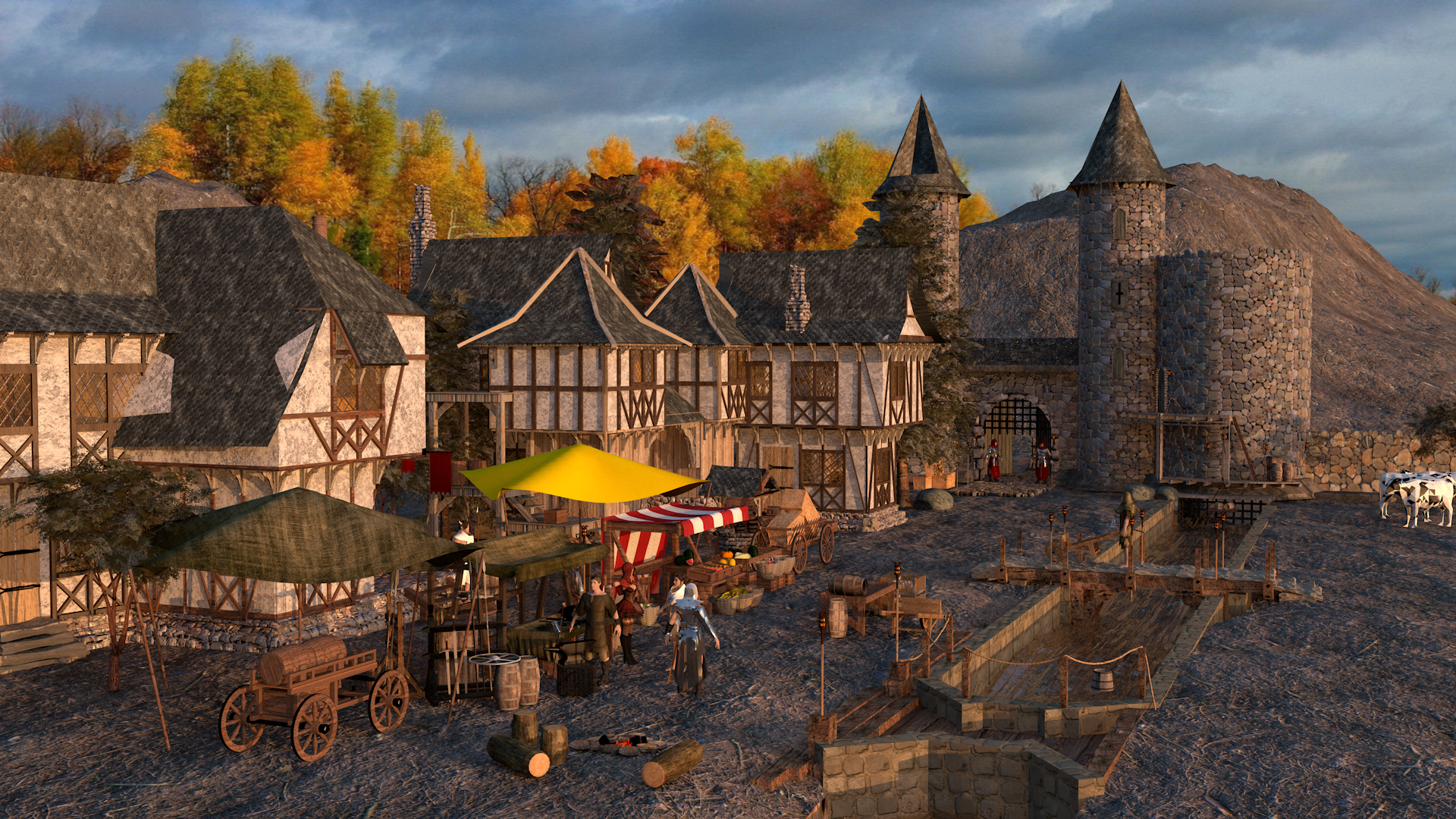 Medieval Village. Medieval, Village, Medieval fantasy