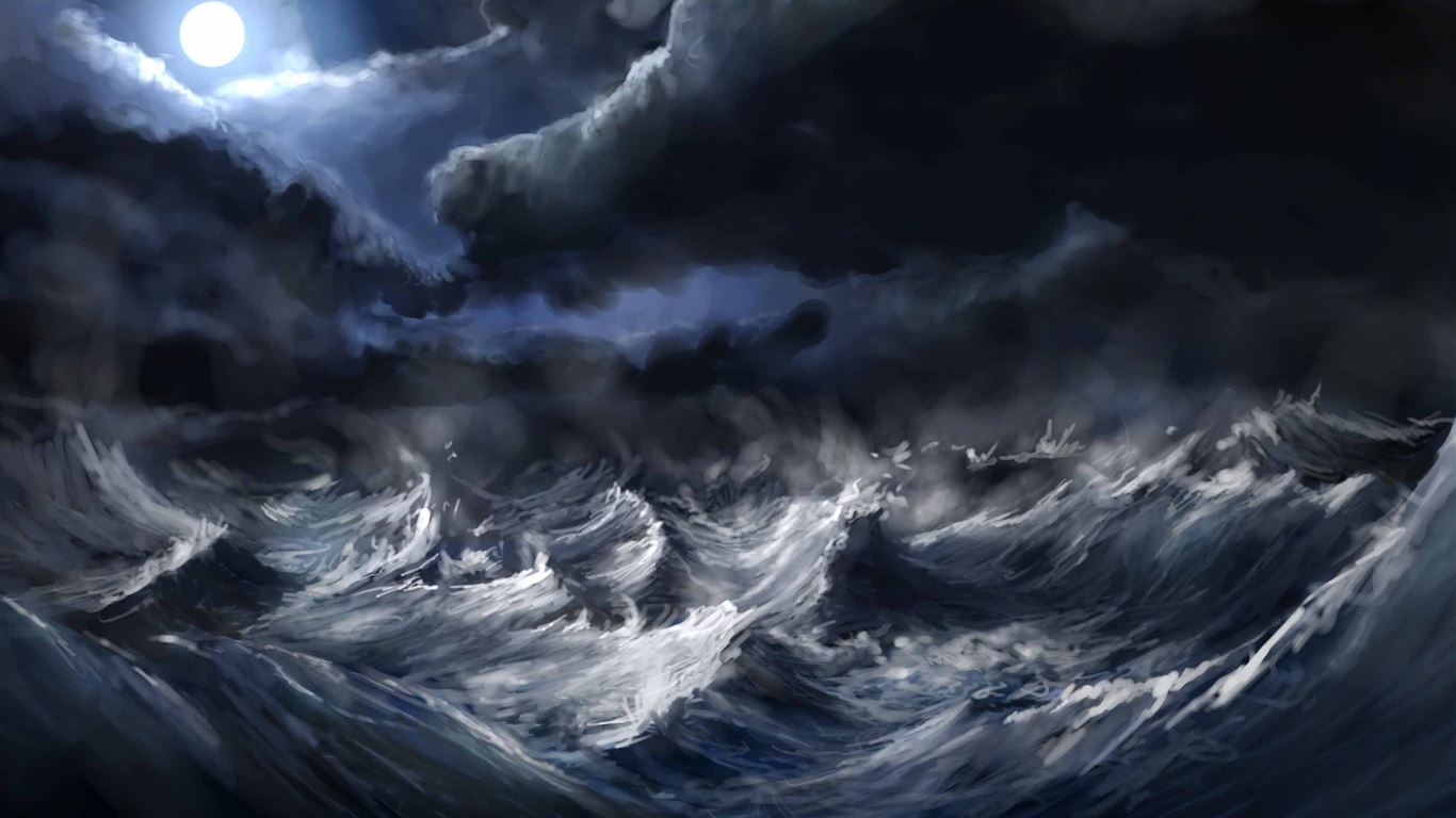 Stormy Sea Painting MacBook Air Wallpaper Download