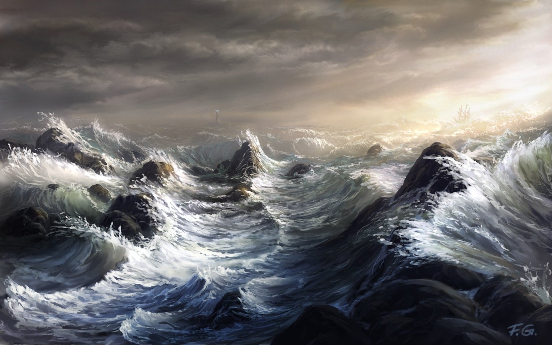 Stormy Sea Wallpaper