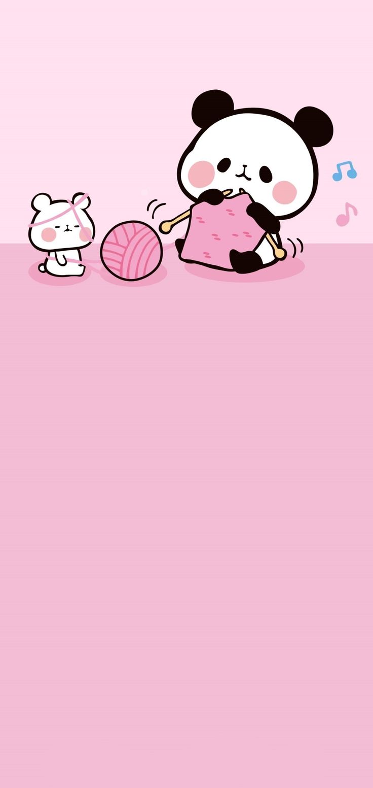 Kawaii Pink Panda Wallpapers - Wallpaper Cave