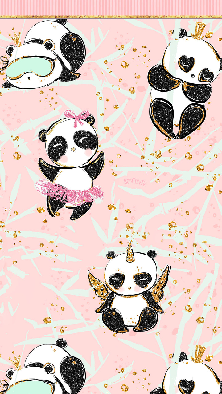 Cute Pink Panda Wallpapers Wallpaper Cave