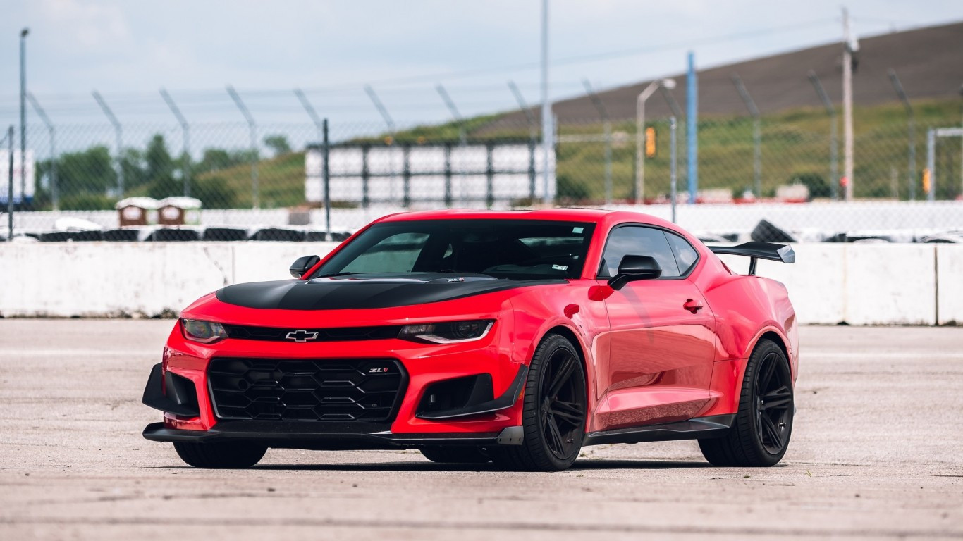 Download 1366x768 Chevrolet Camaro Zl Red, Racing Muscle Cars, Spoiler Wallpaper for Laptop, Notebook