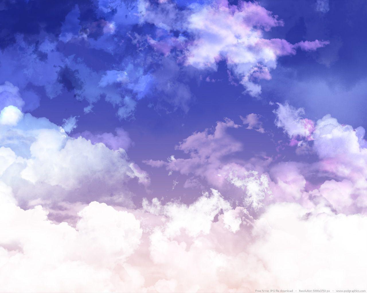 Two magical purple sky background