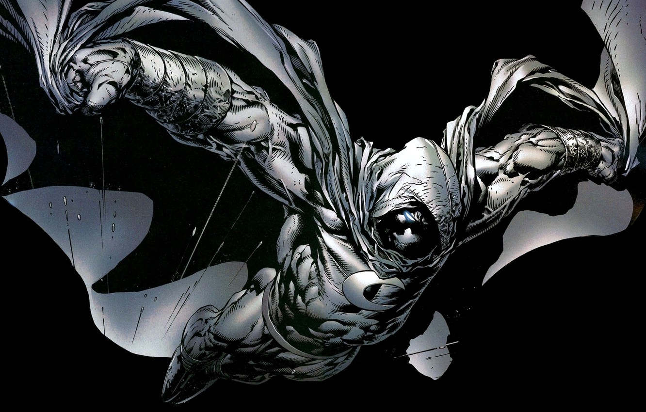 Wallpaper bullets, black background, Marvel, comic, comics, Moon Knight, Moon Knight image for desktop, section фантастика