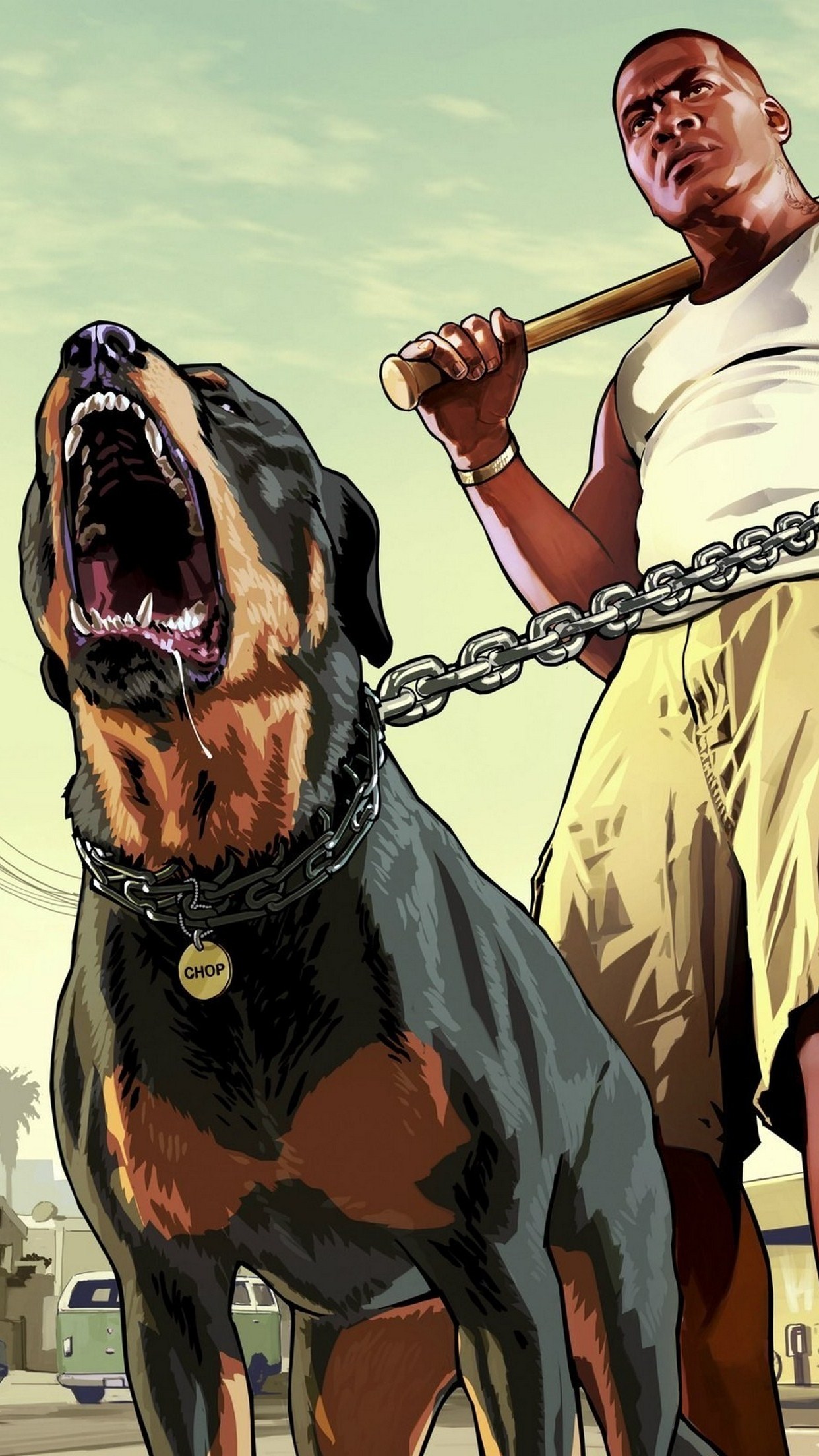 GTA V Dog Wallpaper for iPhone 11, Pro Max, X, 8, 7, 6