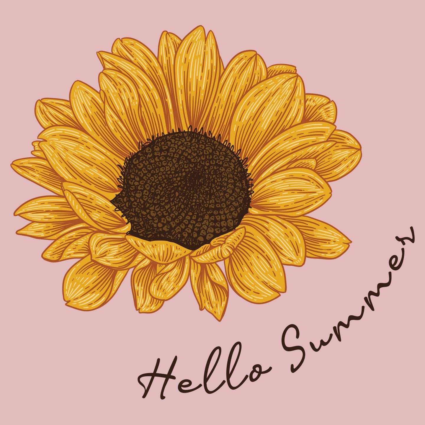Hello Summer Sunflower's Fitted T Shirt