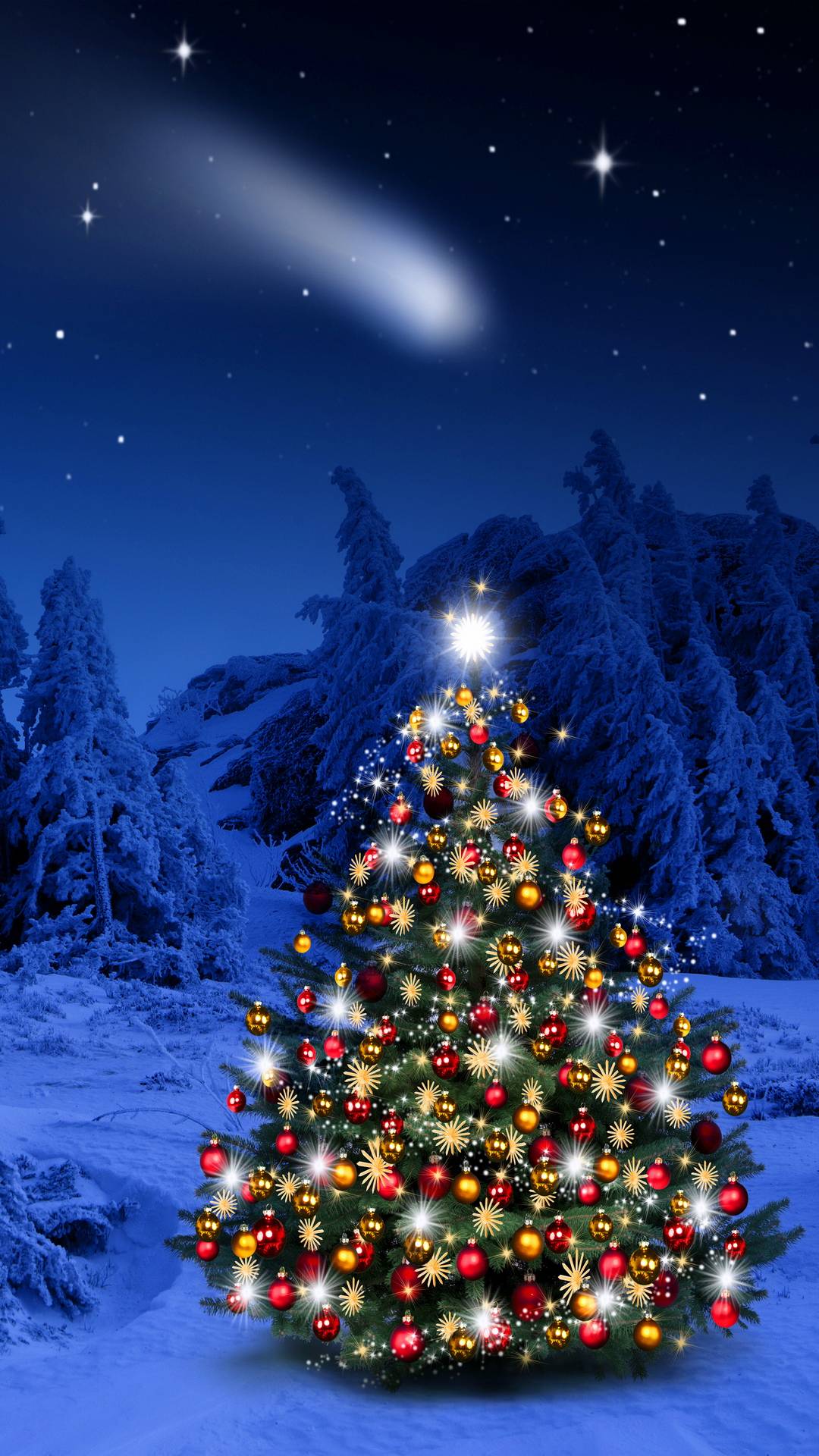 Winter Christmas Tree IPhone Wallpaper Wallpaper, iPhone Wallpaper