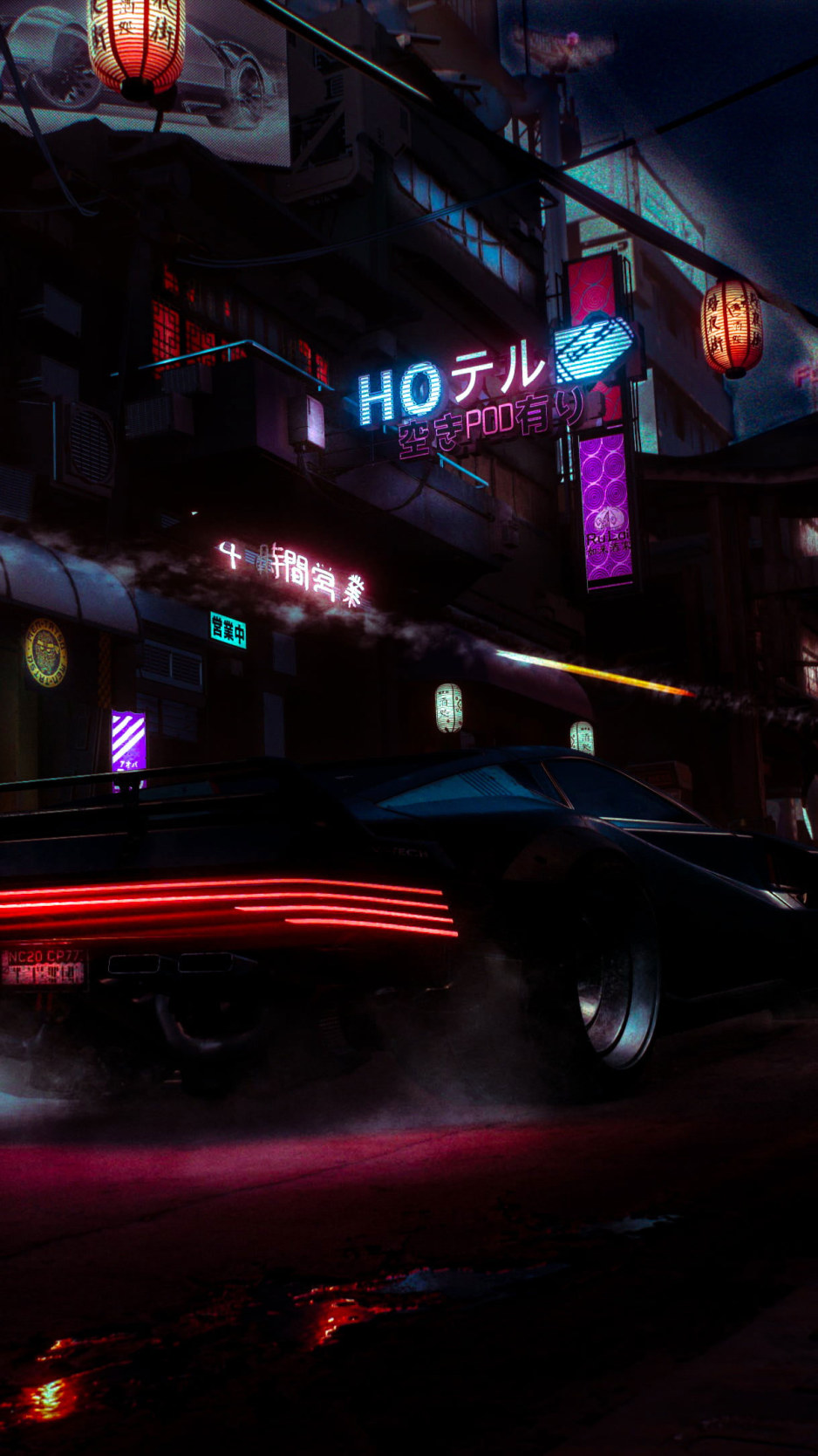 Cyberpunk 2077 Neon & car : r/iphonewallpapers