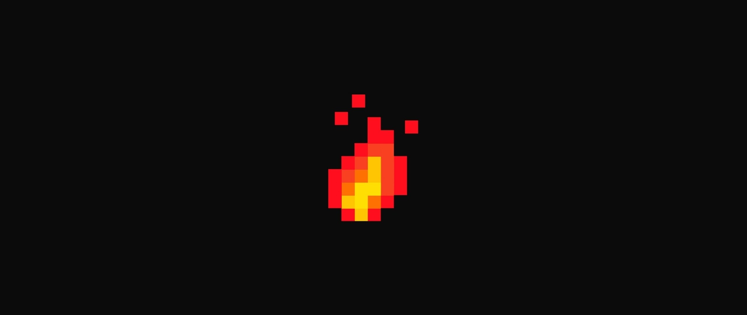 Fire Pixel Art 2560x1080 Resolution HD 4k Wallpaper, Image, Background, Photo and Picture