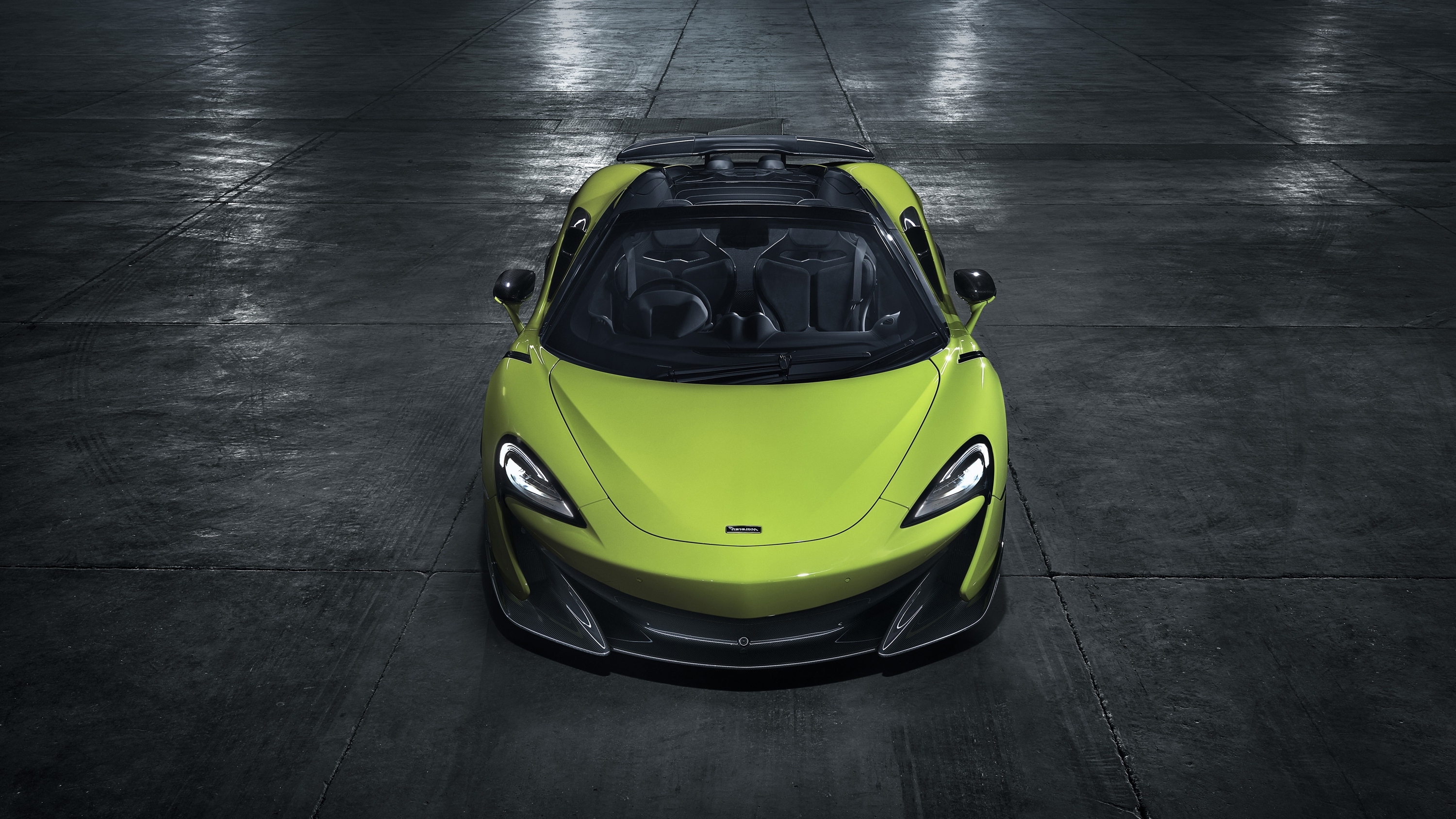 Wallpaper Mclaren 600Lt Spider, Green, Front View, Supercars:3000x1688