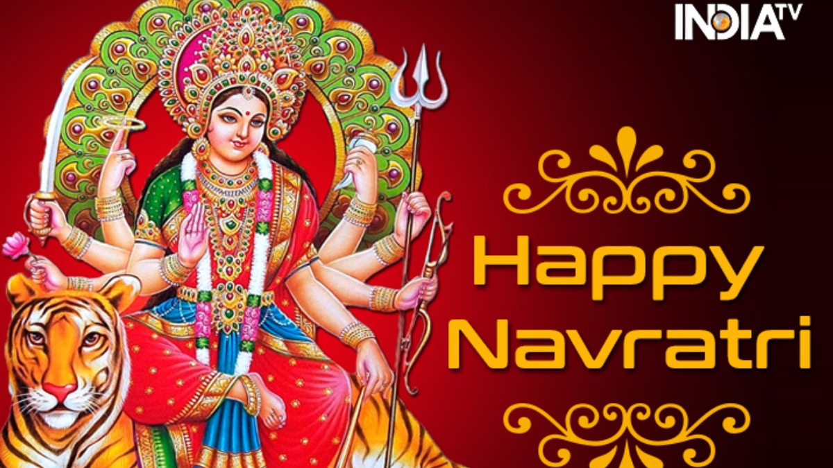 Happy Shardiya Navratri 2021 Wishes SMS Greetings HD Image Wallpaper for Facebook & WhatsApp