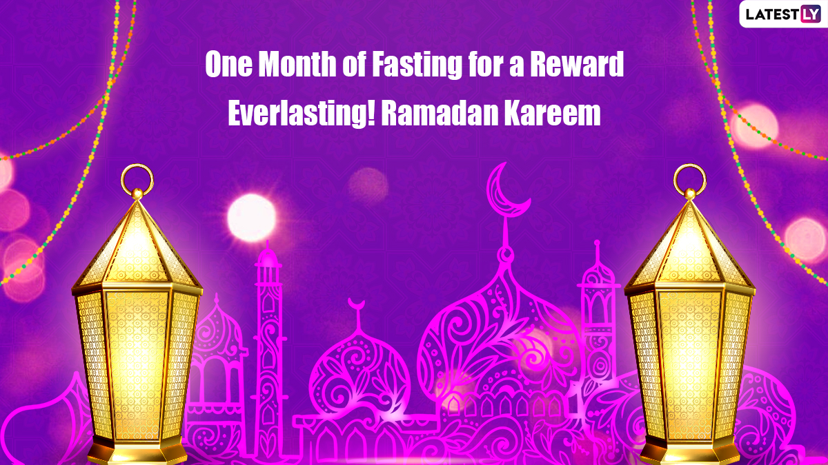 Ramadan Chand Mubarak 2022 Greetings: Share HD Wallpaper, WhatsApp Stickers, Ramazan Kareem Messages, Quotes And SMS With Your Family Members & Friends