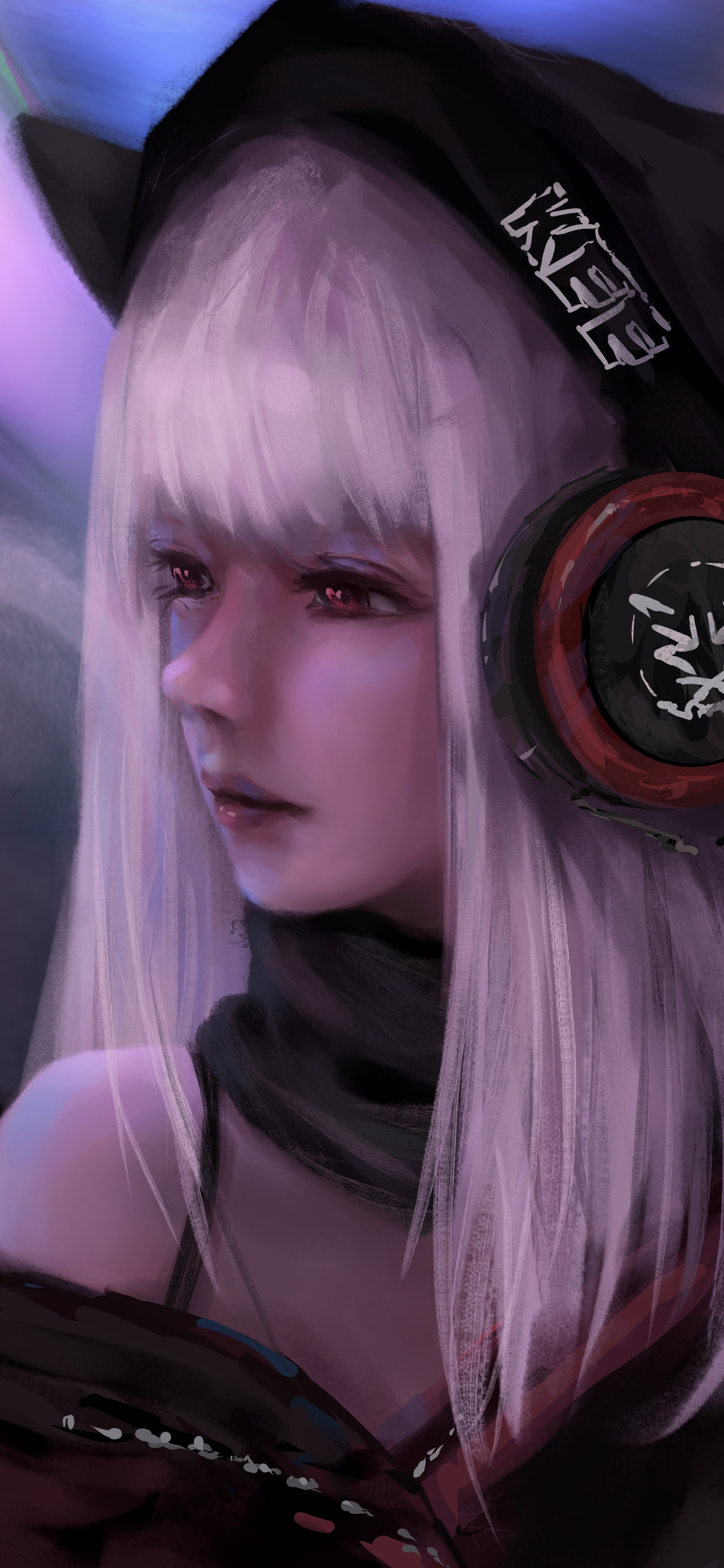 Anime Girl Smoking And Listening Music 8k iPhone XS, iPhone 10, iPhone X HD 4k Wallpaper, Image, Background, Photo and Picture