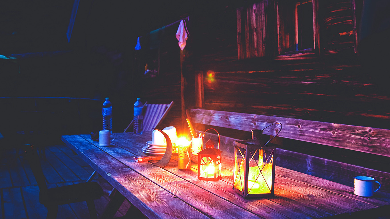 Camping Night Light Summer Wallpaper