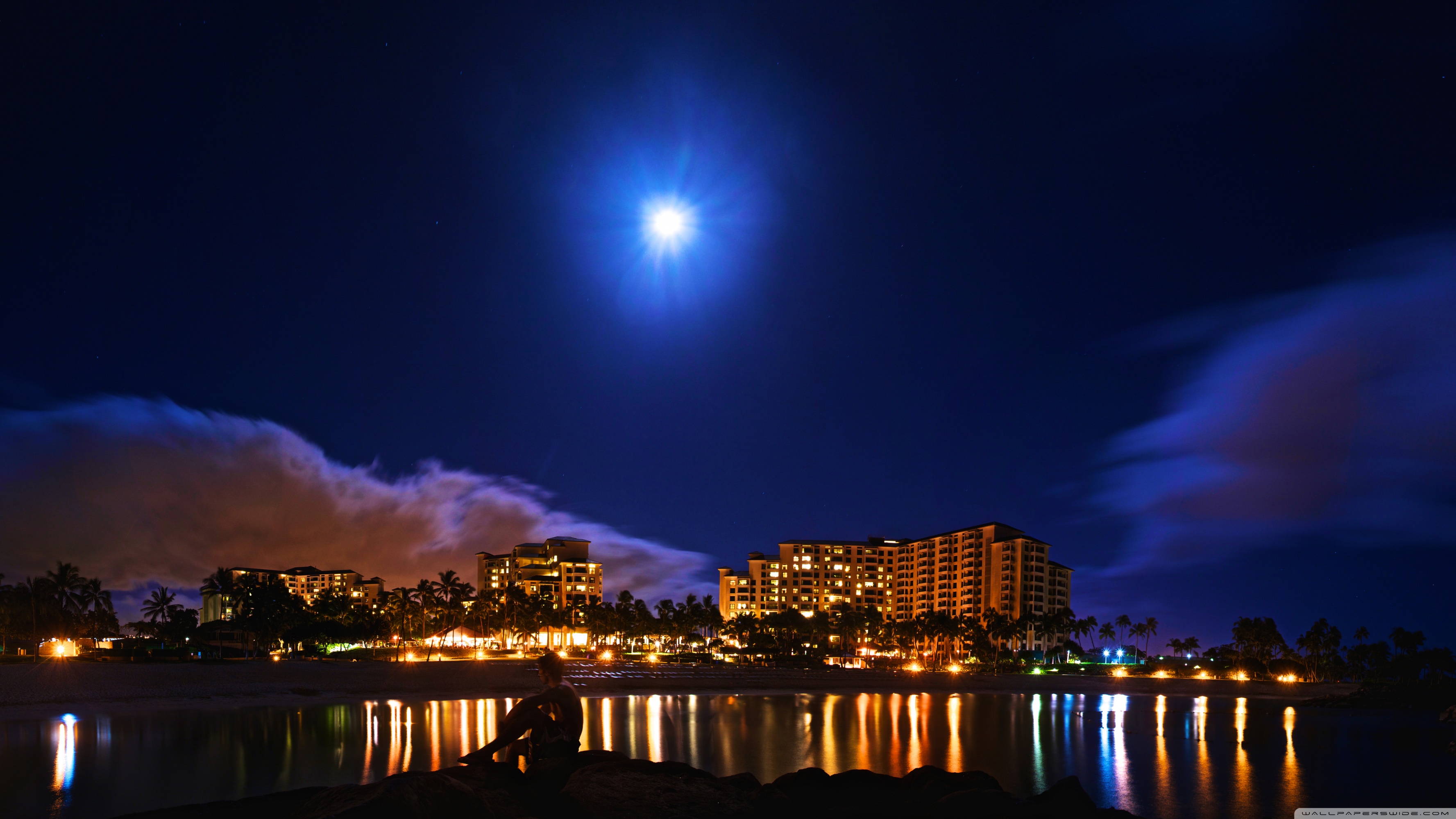 Hawaii Summer Night Ultra HD Desktop Background Wallpaper for: Multi Display, Dual Monitor, Tablet
