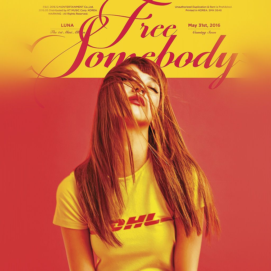 Luna Album Cover Kpop Art Red Yellow Girl #iPad #wallpaper. Album cover design, Album covers, Album art
