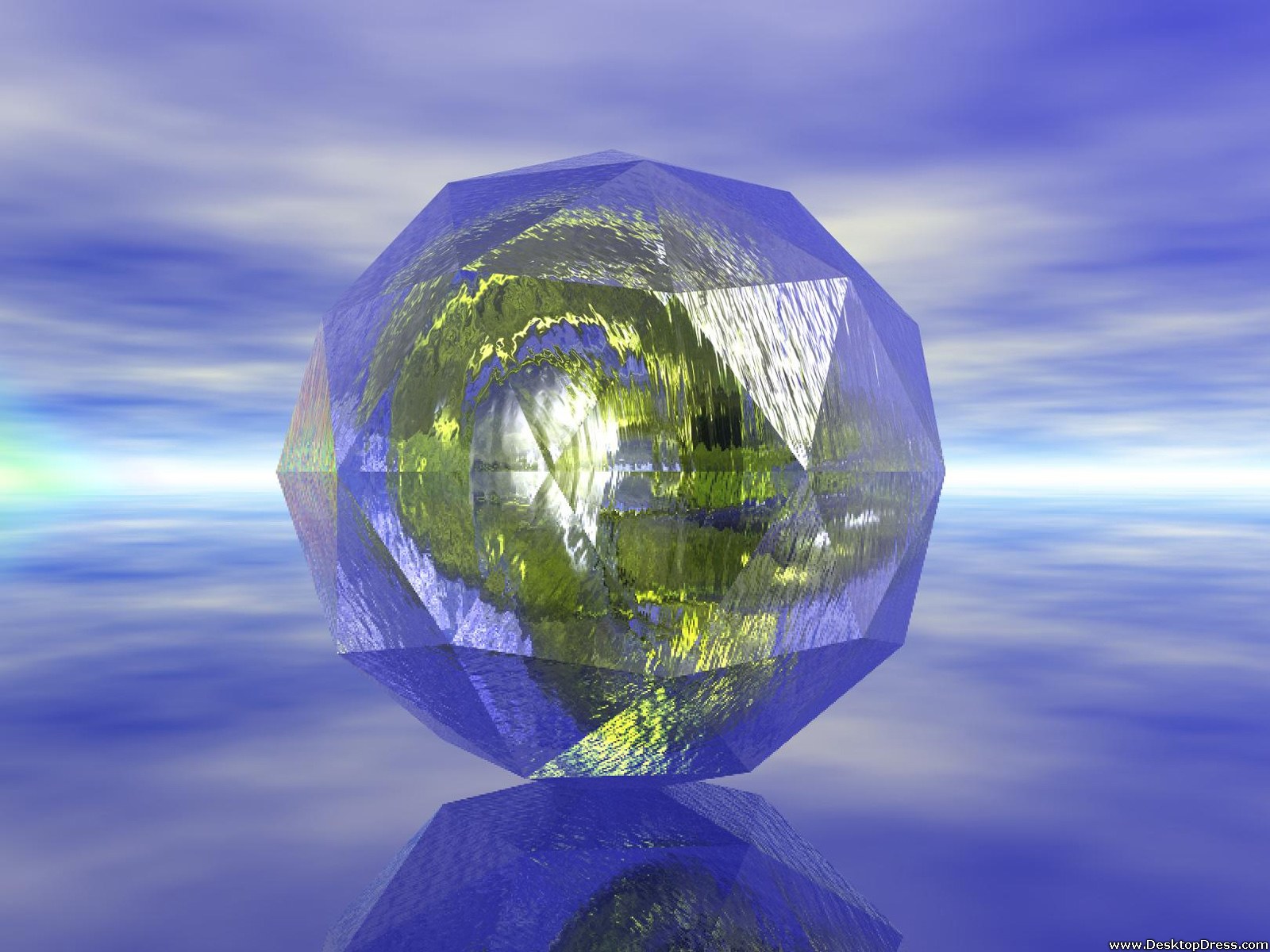 Desktop Wallpaper 3D Background Glass Trap