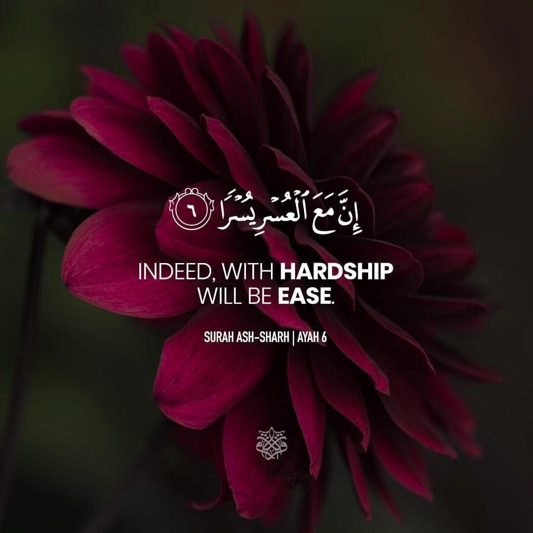Sadaf Khaliq “Indeed, With Hardship, Will Be Ease.” Ash Sharh:6 #RamadanKareem ThRamadan #BlessedAndGrateful #BeKind