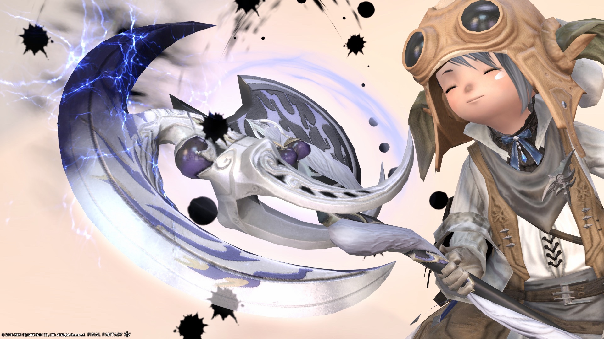 Warrior's axe with cool effects of ink and lightning “Byakko's Enspirited Greataxe”. Norirow Note エオルゼア戦記【FF14ブログ】