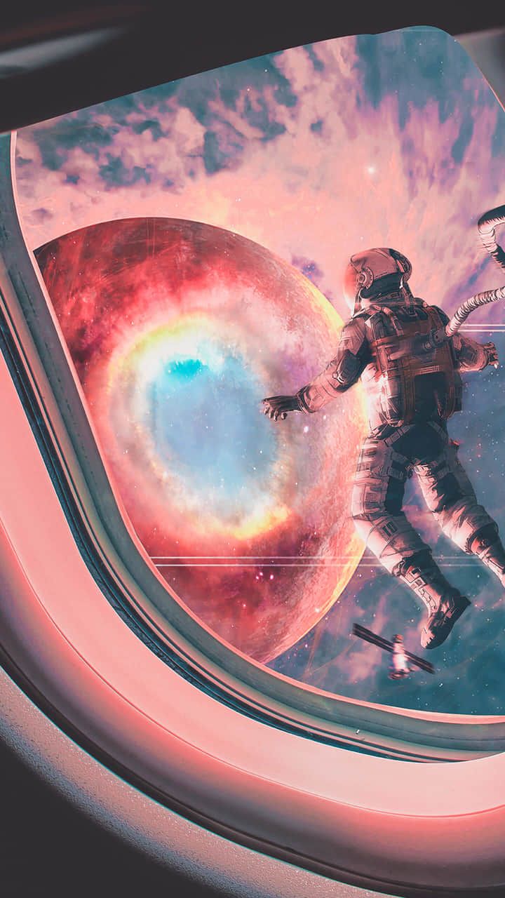 Image discovered by bella. Find image and videos about pink, aesthetic and wallpaper app to g. Space art, Superhero wallpaper, Astronaut art