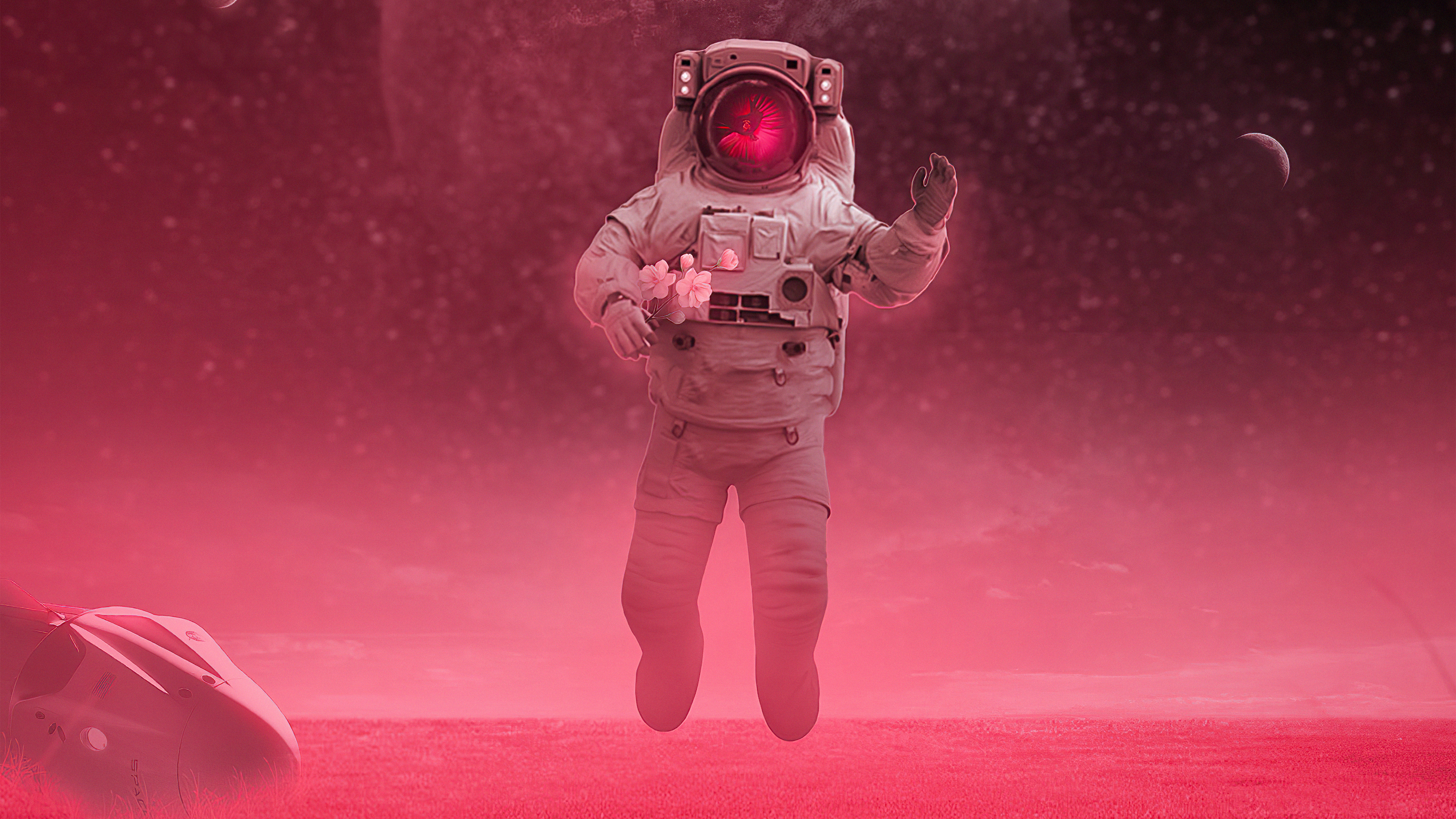 Astronaut floating in space Wallpaper 4k Ultra HD